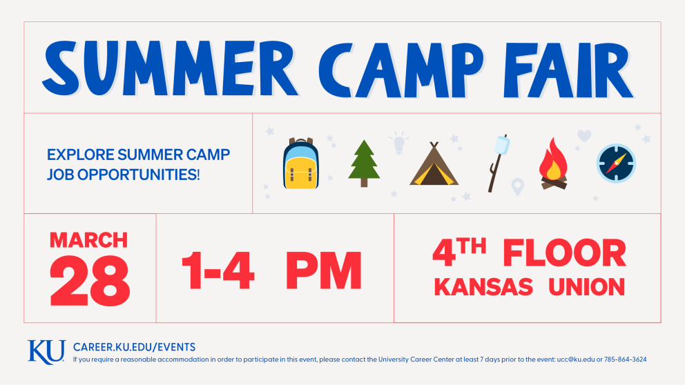 Summer Camp Job Fair Promotional Graphic